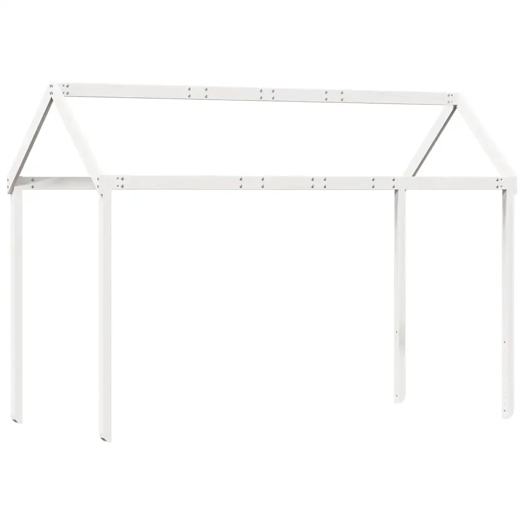 Letto singolo | Letto per adulti | Letto a Castello con Tetto Bianco 90x200 cm in Legno di Pino - Image 6