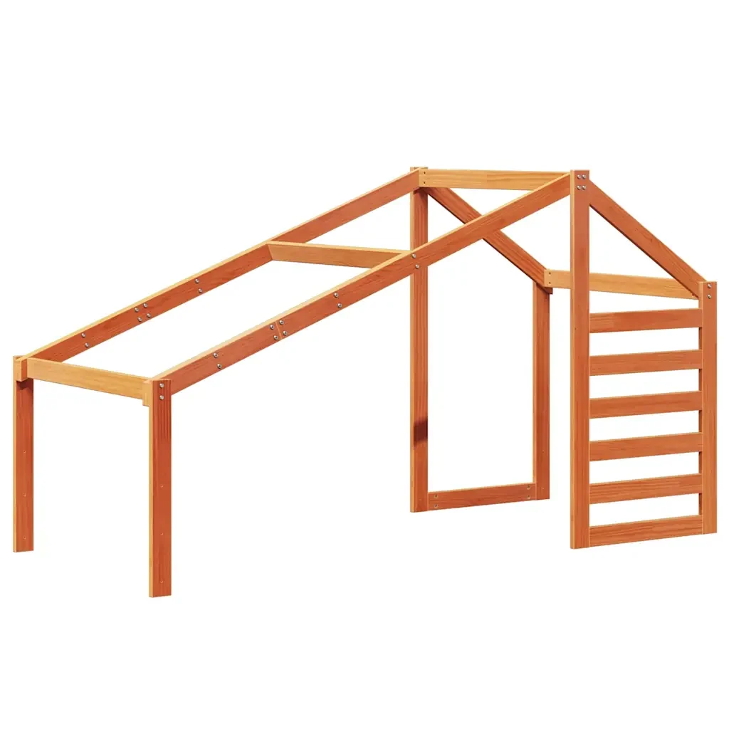 Letto singolo | Letto per adulti | Letto a Castello con Tetto Cera 90x200 cm Legno Massello Pino - Image 8