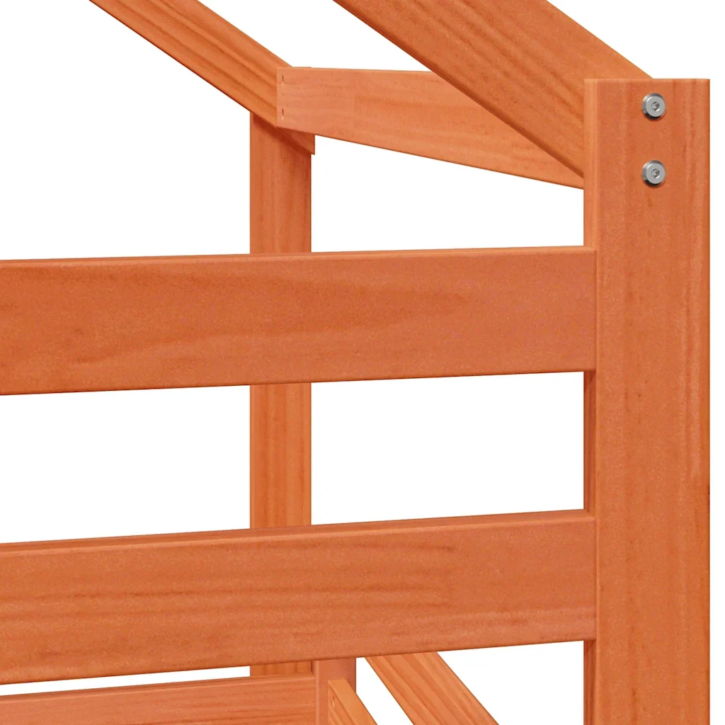 Letto singolo | Letto per adulti | Letto a Castello con Tetto Cera 90x200 cm Legno Massello Pino - Image 9