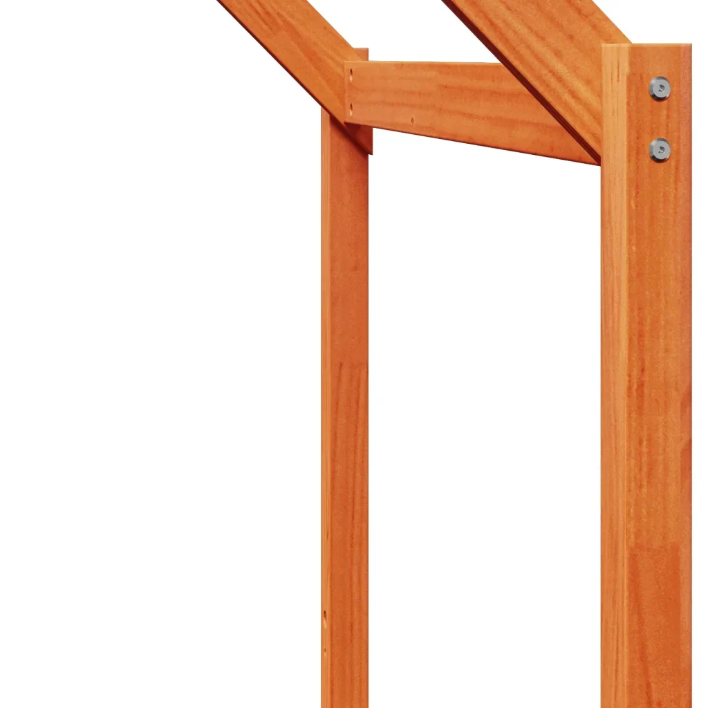 Letto singolo | Letto per adulti | Letto a Castello con Tetto Marrone Cera 90x190 cm Massello Pino - Image 9