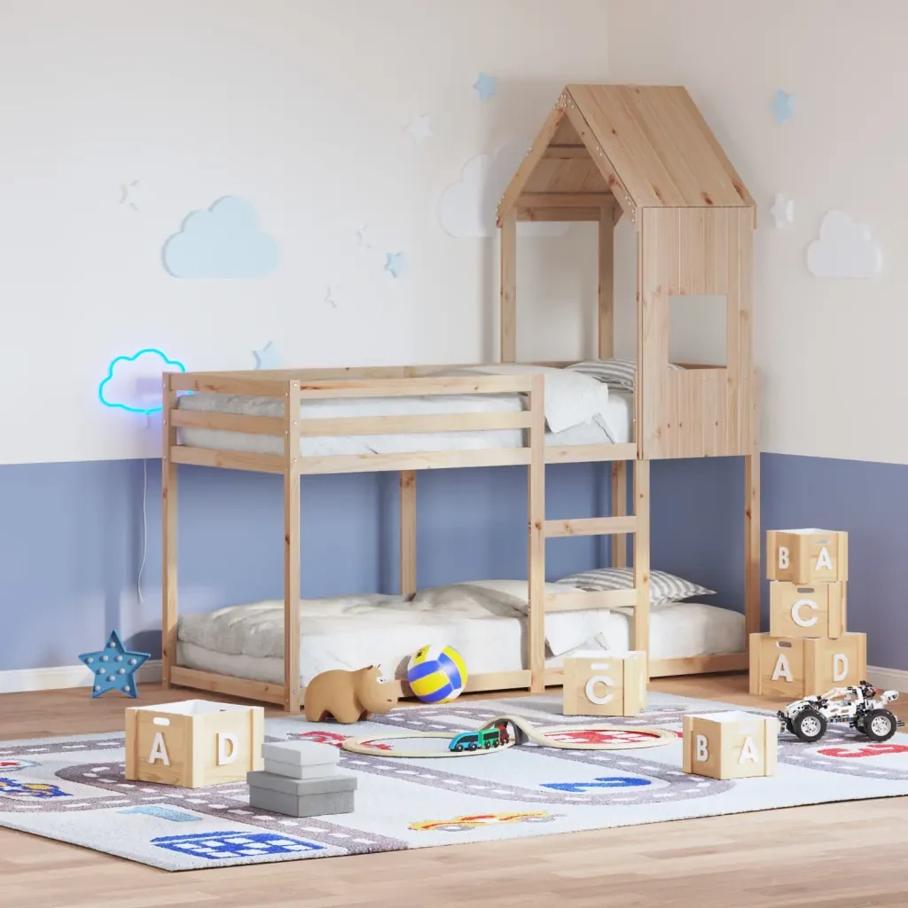 Letto singolo | Letto per adulti | Letto a Castello senza Materasso 90x190 cm Legno di Pino - Image 2