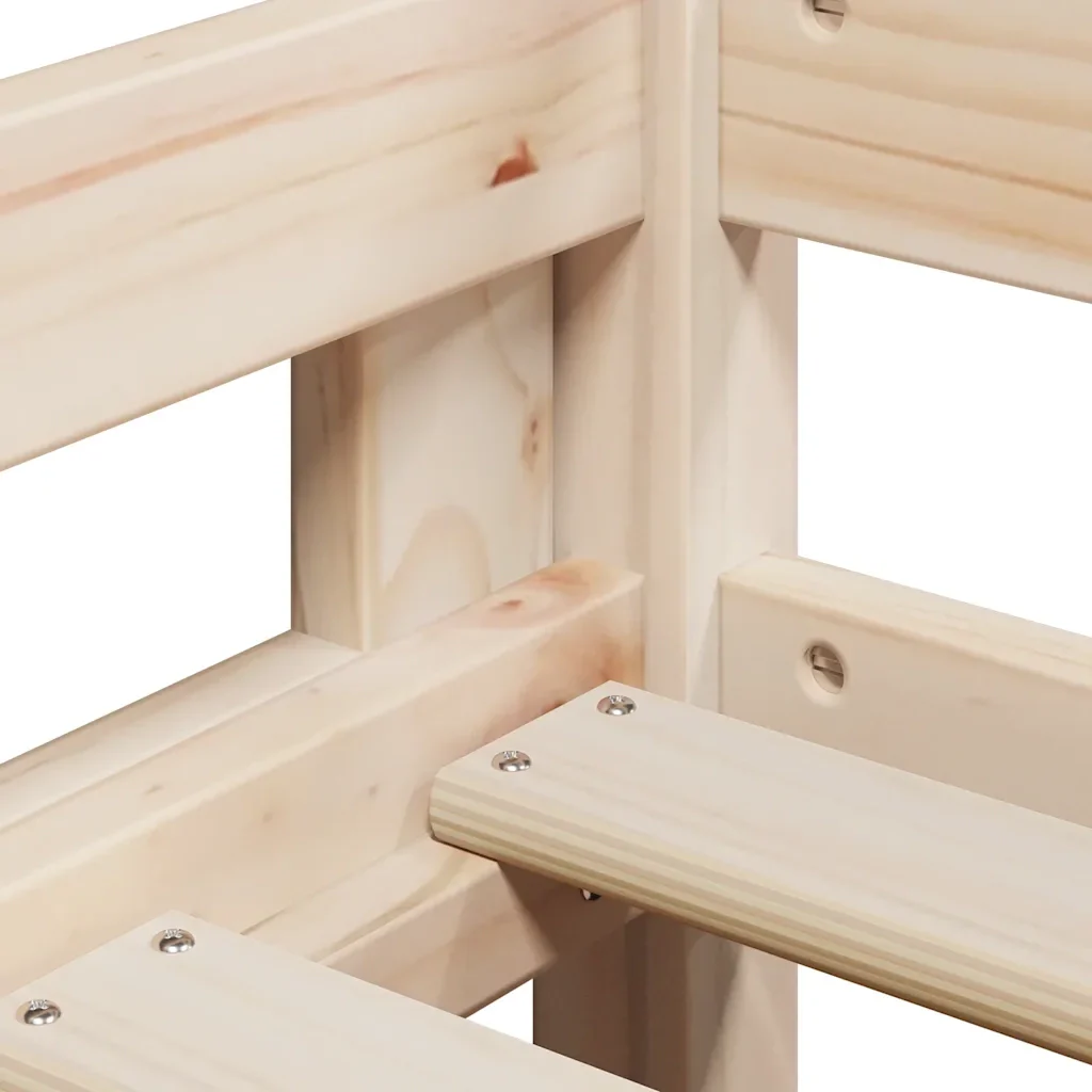 Letto singolo | Letto per adulti | Letto a Castello senza Materasso 90x190 cm Legno di Pino - Image 9