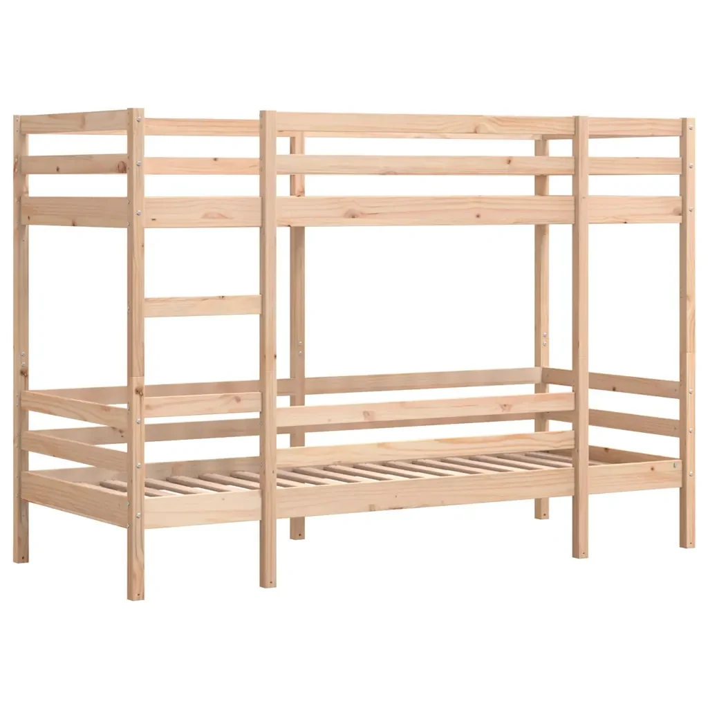 Letto singolo | Letto per adulti | Letto a Castello senza Materasso 90x200cm Massello Pino - Image 4
