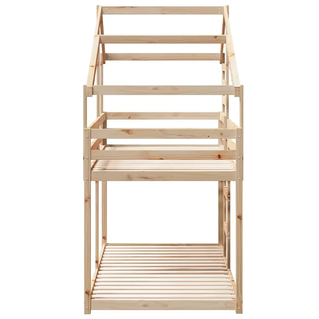 Letto singolo | Letto per adulti | Letto a Castello senza Materasso 90x200cm Massello Pino - Image 5