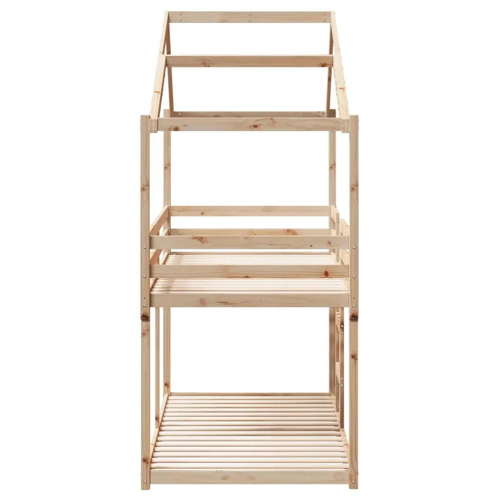 Letto singolo | Letto per adulti | Letto a Castello senza Materasso 90x200cm Massello Pino - Image 7