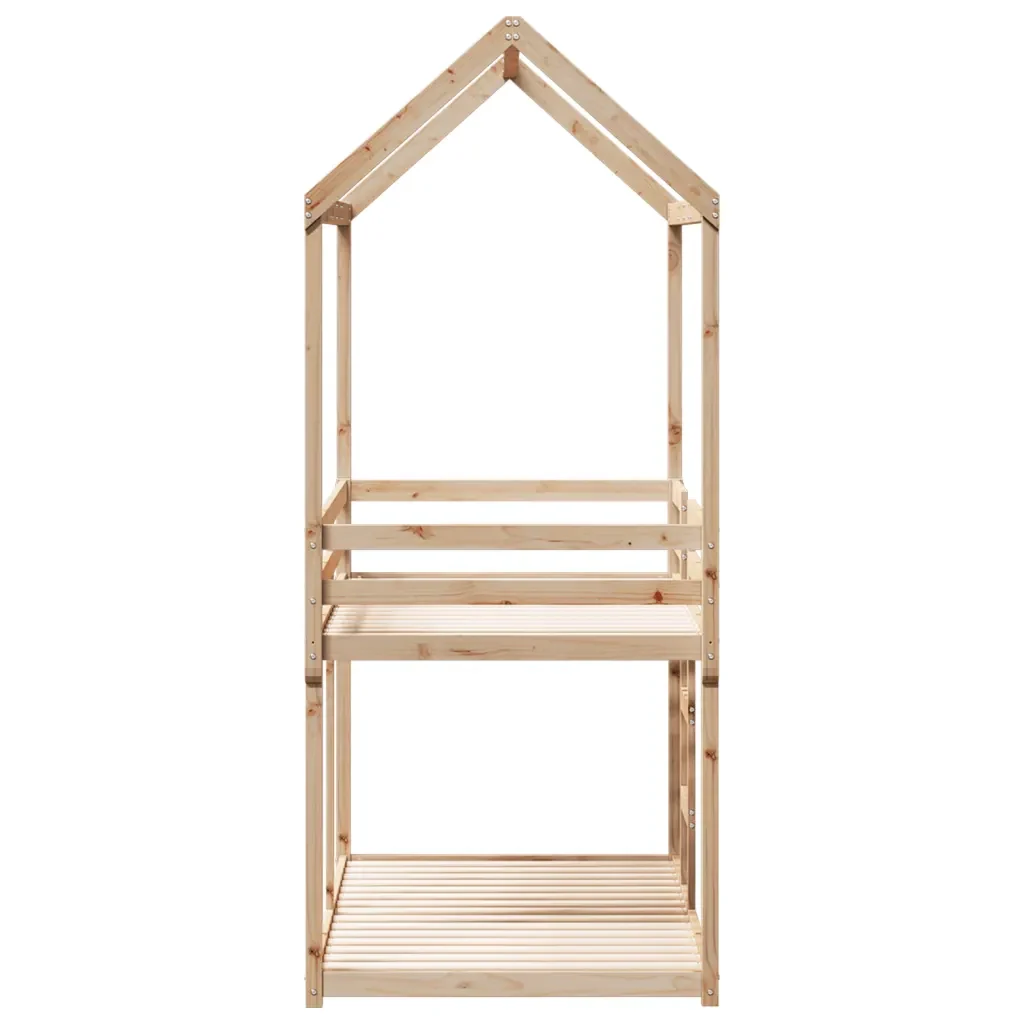 Letto singolo | Letto per adulti | Letto a Castello senza Materasso 90x200cm Massello Pino - Image 7
