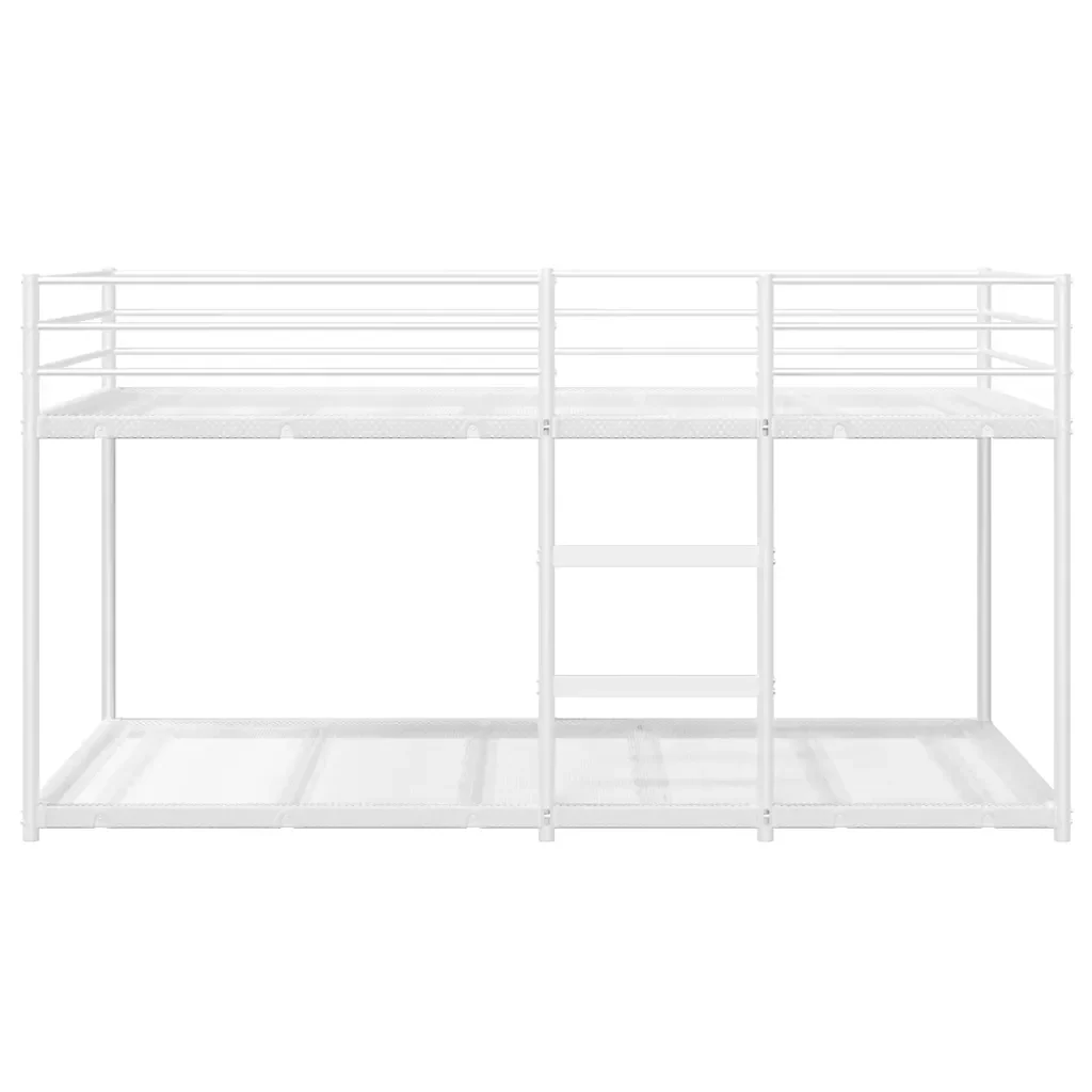 Letto singolo | Letto per adulti | Letto a Castello senza Materasso Bianco 75x190 cm in Acciaio - Image 5
