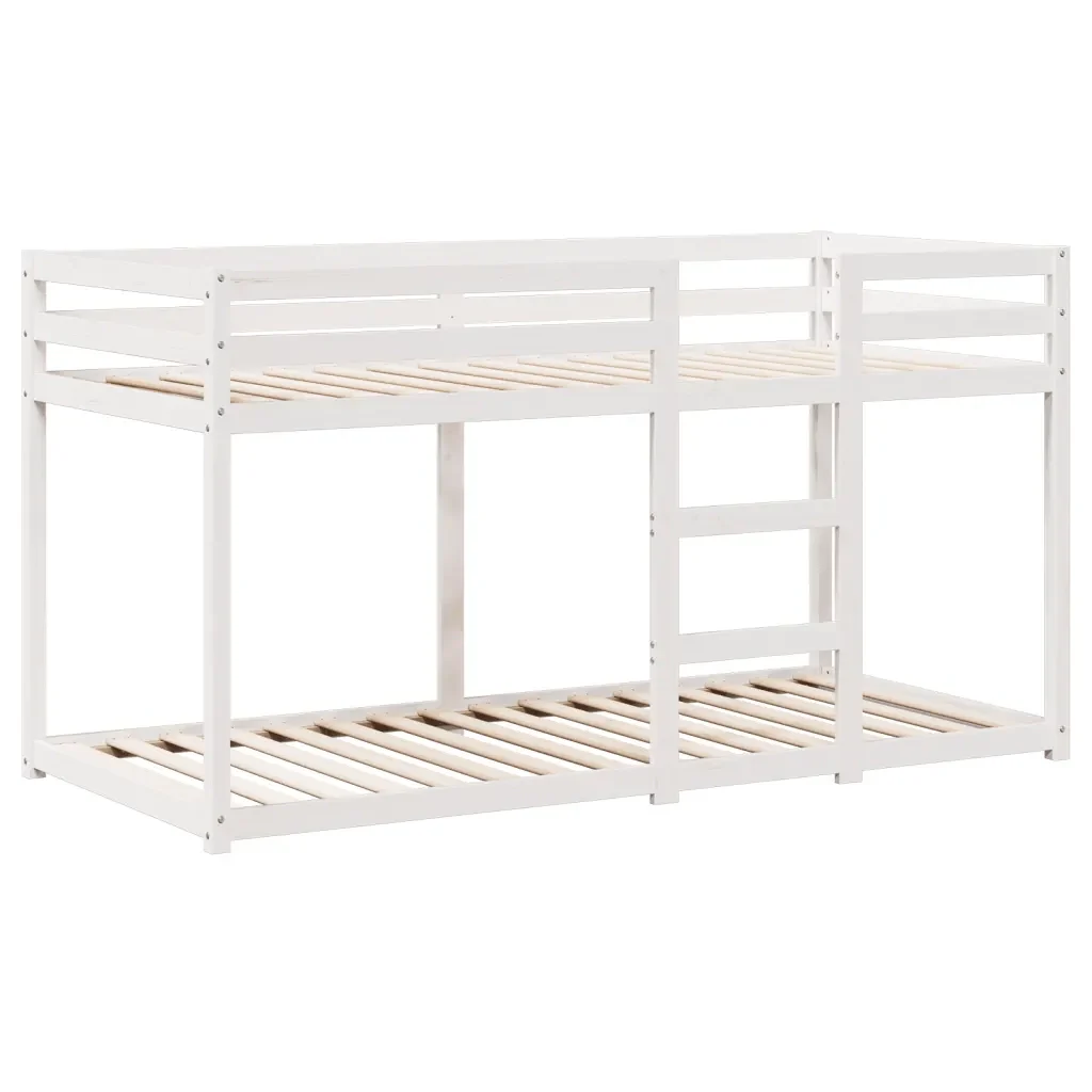 Letto singolo | Letto per adulti | Letto a Castello senza Materasso Bianco 90x190cm Massello Pino - Image 5