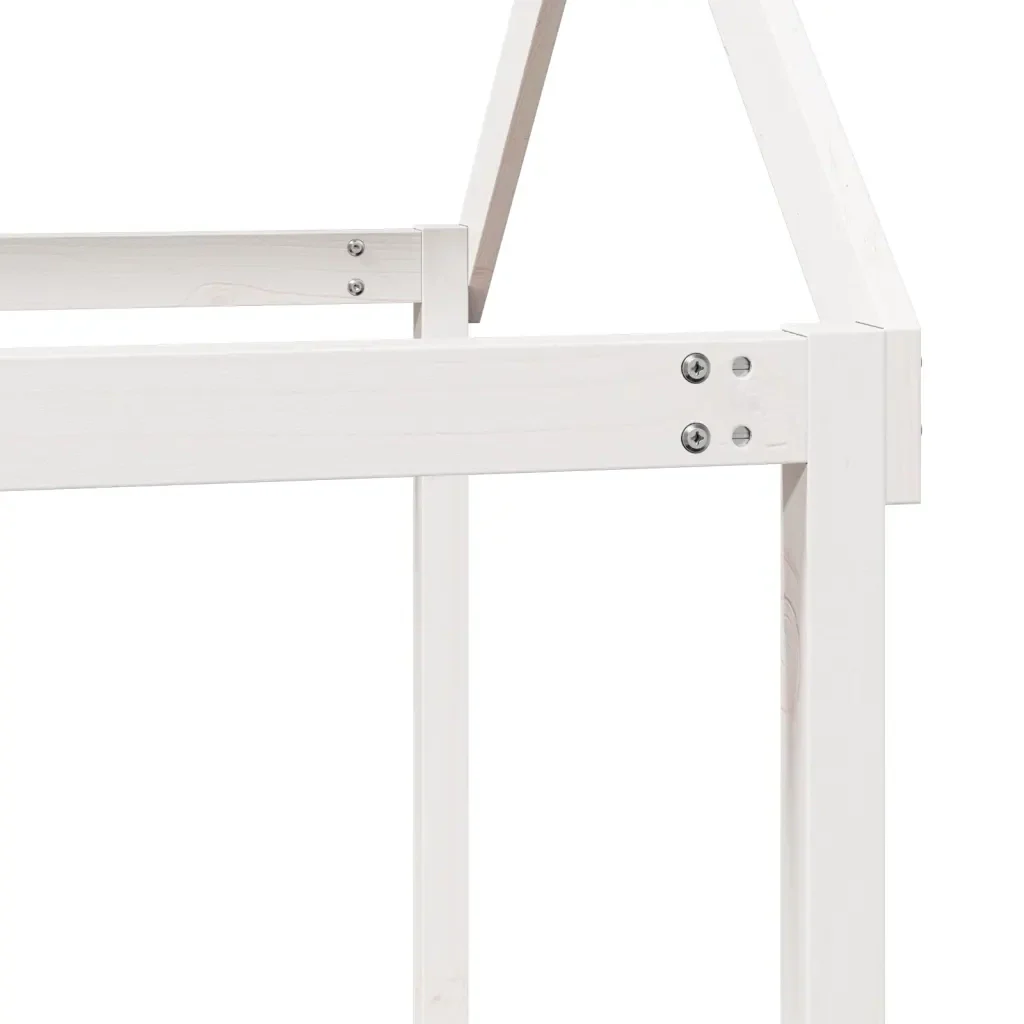 Letto singolo | Letto per adulti | Letto a Castello senza Materasso Bianco 90x190cm Massello Pino - Image 10
