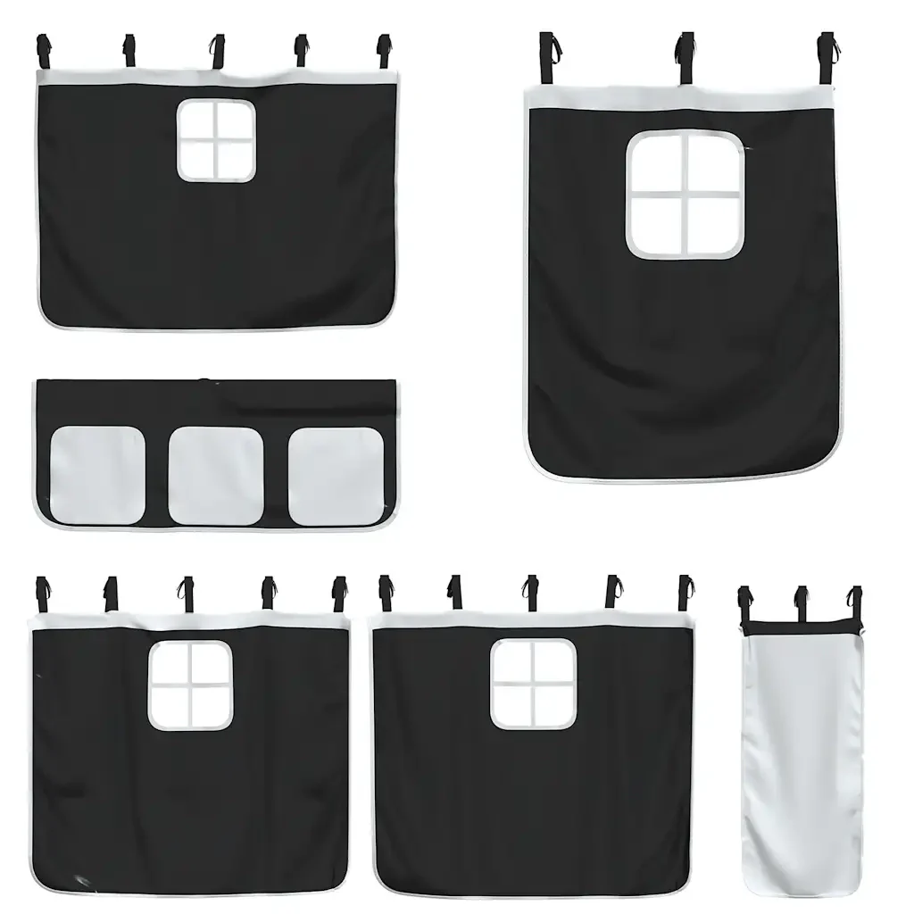 Letto singolo | Letto per adulti | Letto a Castello senza Materasso Bianco e Nero 90x190cm in Pino - Image 8