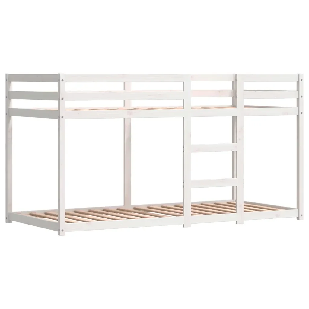 Letto singolo | Letto per adulti | Letto a Castello senza Materasso Bianco e Nero 90x190cm in Pino - Image 8