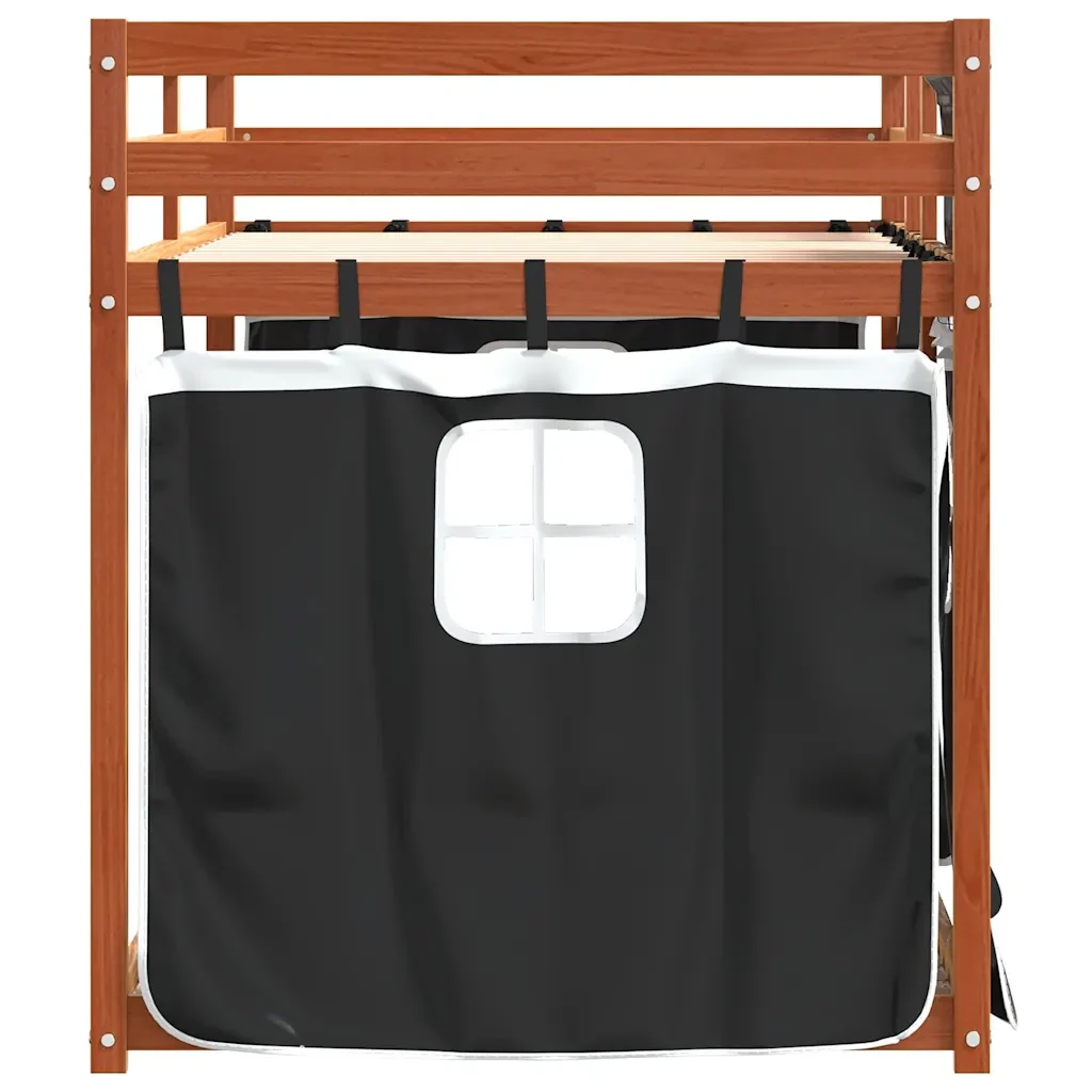 Letto singolo | Letto per adulti | Letto a Castello senza Materasso Bianco e Nero 90x200cm in Pino - Image 6