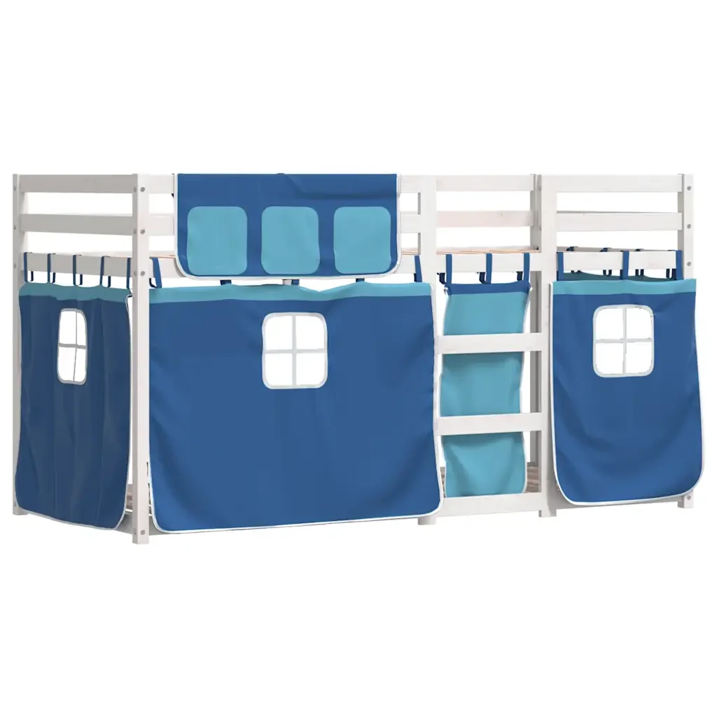 Letto singolo | Letto per adulti | Letto a Castello senza Materasso Blu 75x190 cm Massello Pino - Image 4