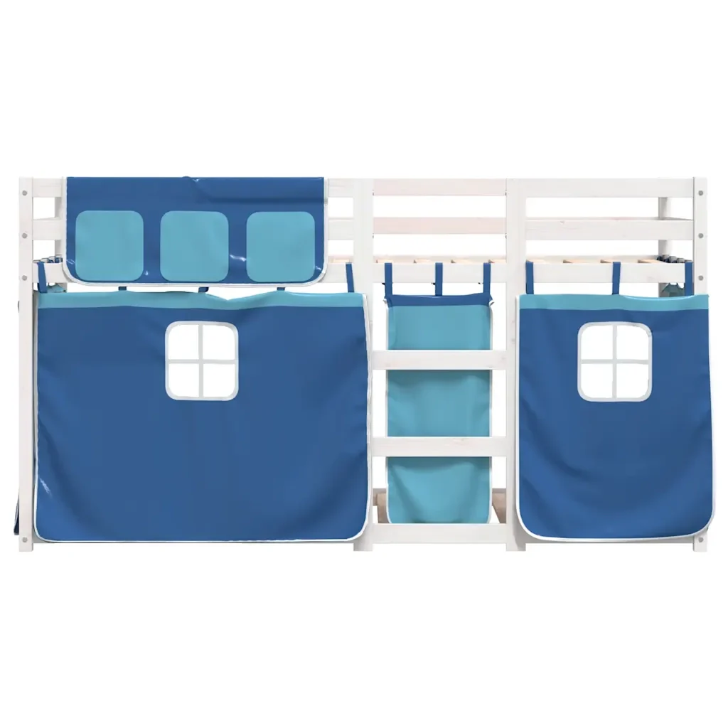Letto singolo | Letto per adulti | Letto a Castello senza Materasso Blu 75x190 cm Massello Pino - Image 5