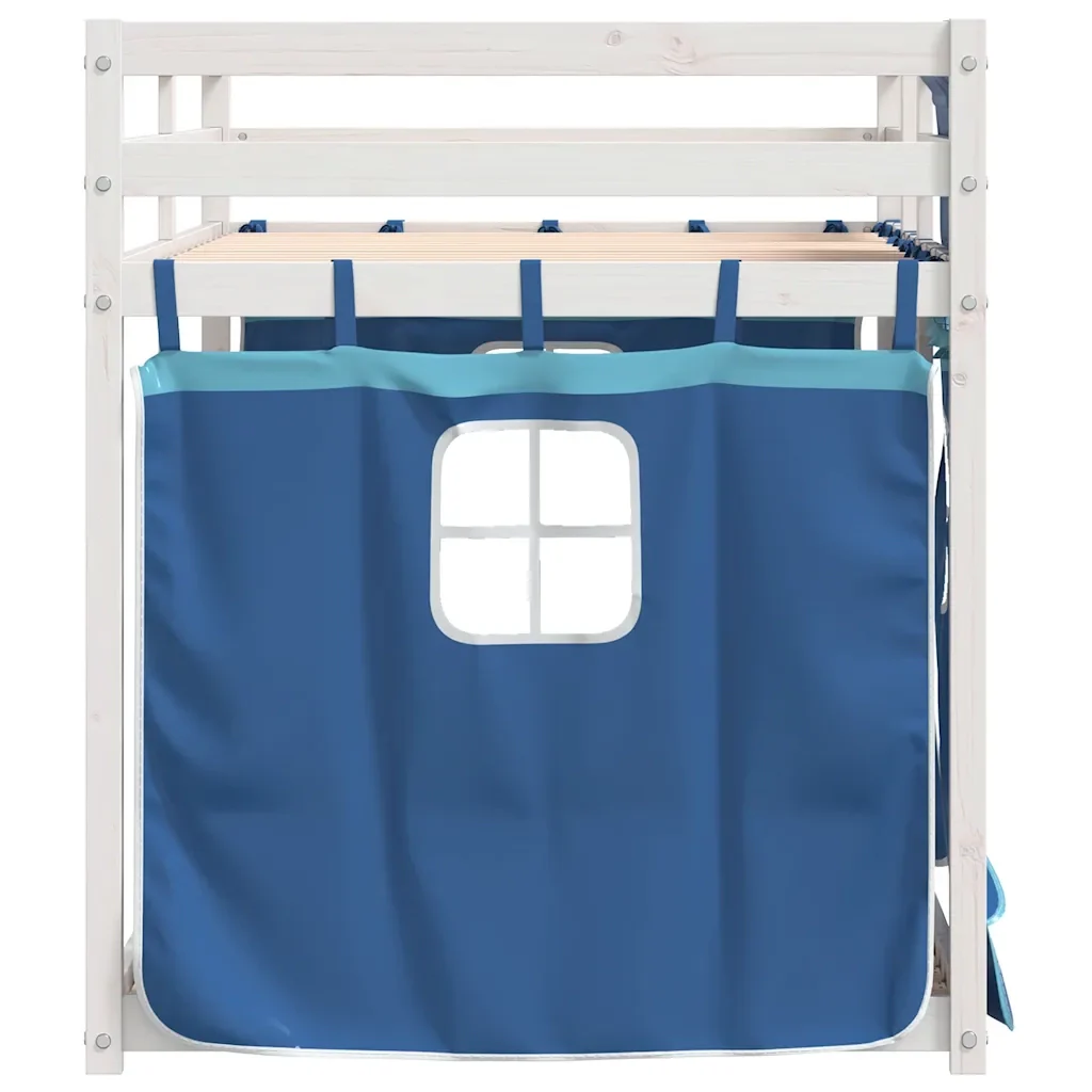 Letto singolo | Letto per adulti | Letto a Castello senza Materasso Blu 75x190 cm Massello Pino - Image 6