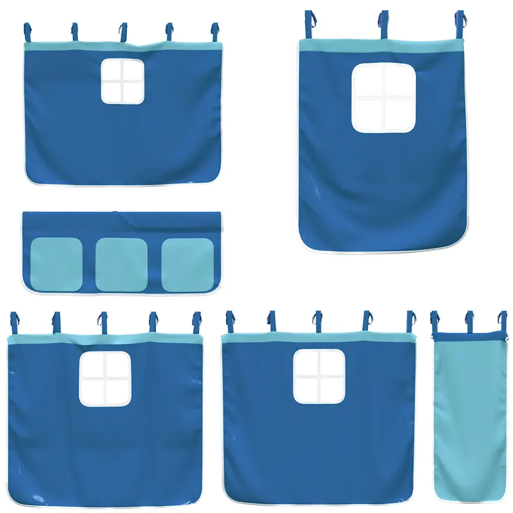 Letto singolo | Letto per adulti | Letto a Castello senza Materasso Blu 75x190 cm Massello Pino - Image 9