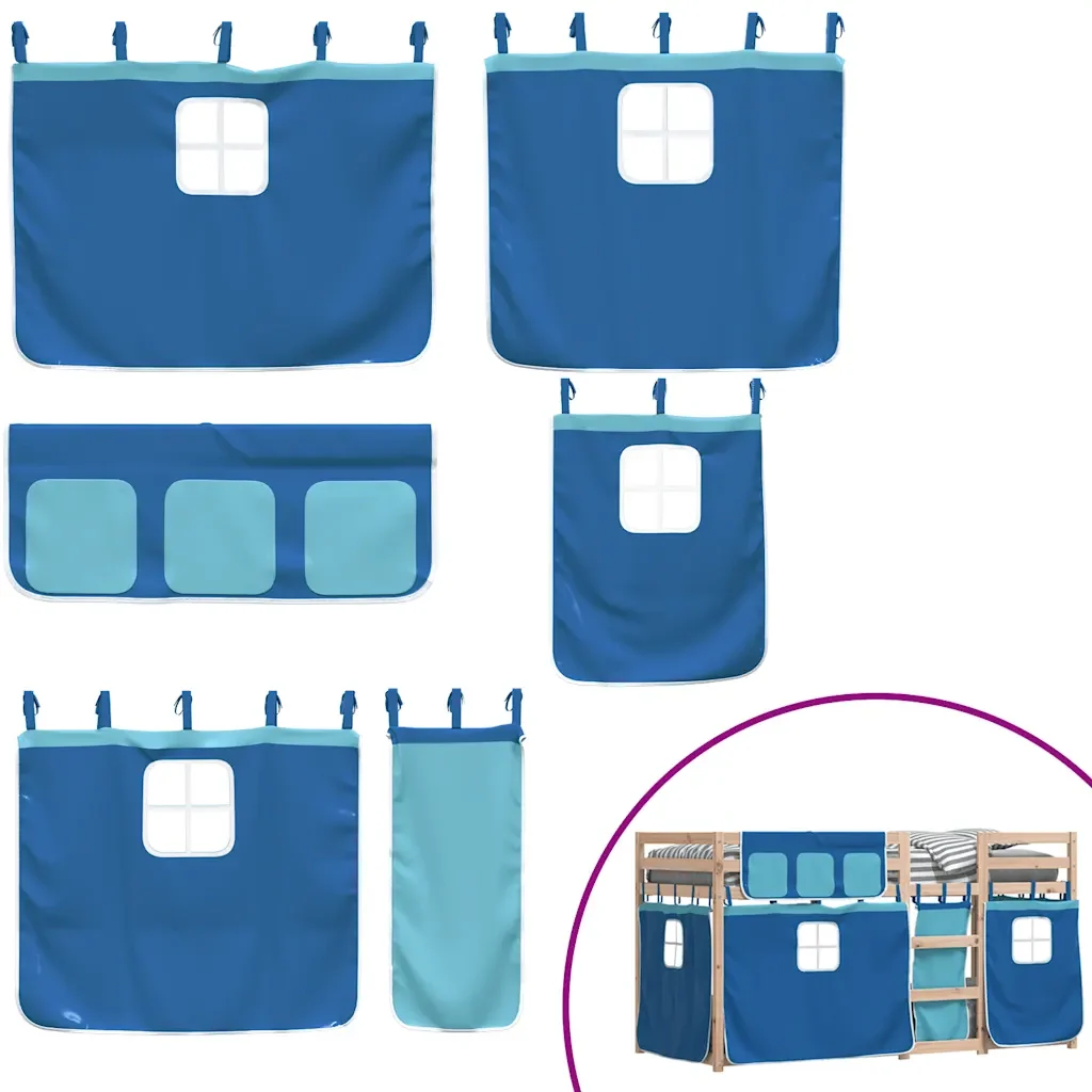 Letto singolo | Letto per adulti | Letto a Castello senza Materasso Blu 75x190 cm Massello Pino - Image 10