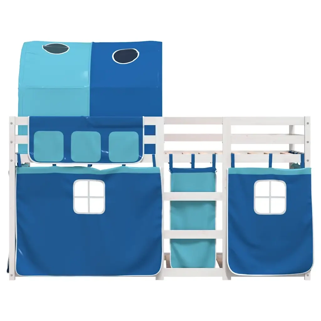 Letto singolo | Letto per adulti | Letto a Castello senza Materasso Blu 75x190 cm Massello Pino - Image 5