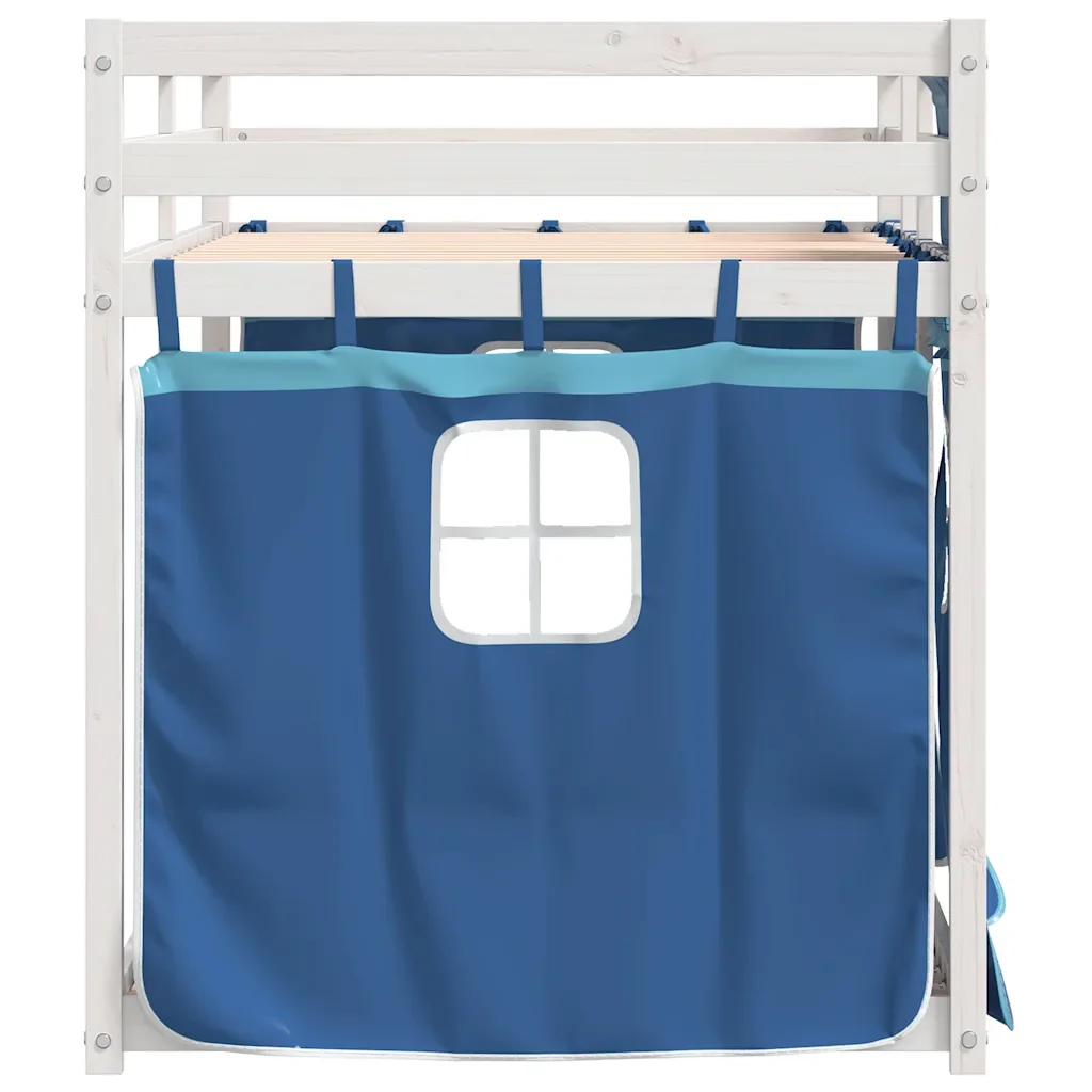 Letto singolo | Letto per adulti | Letto a Castello senza Materasso Blu 80x200 cm Massello Pino - Image 6