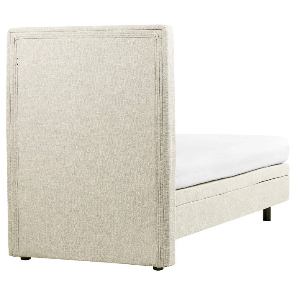 Letto Tessuto Beige chiaro Elettrico Regolabile con Telecomando 90 x 200 cm - Image 7