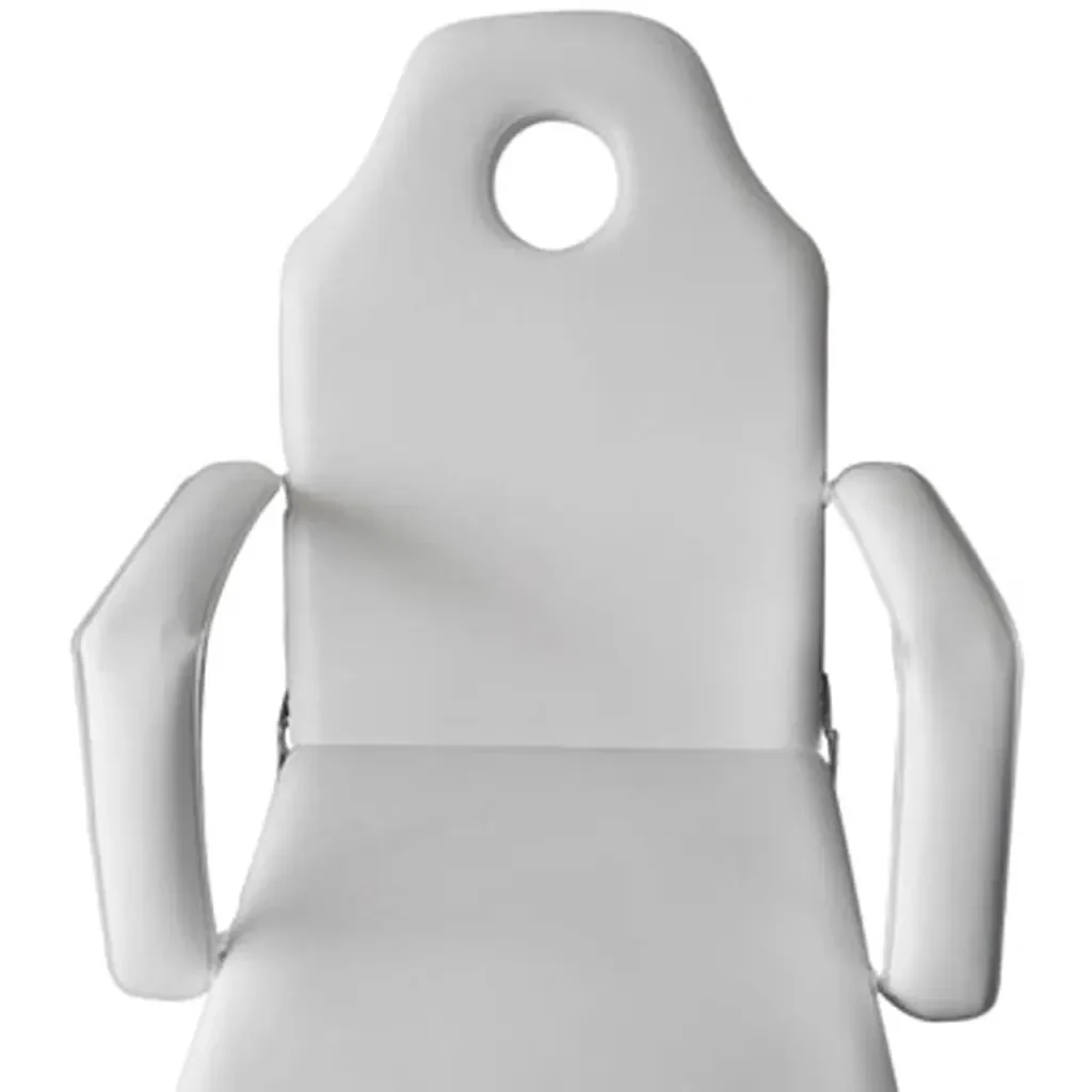 Letto Trattamento Viso Regolabile in Similpelle Bianco - Image 4