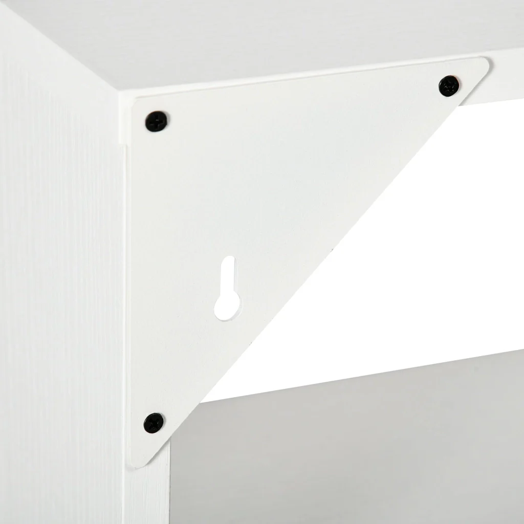 Libreria a Muro 4 Livelli 94x19,5x80 cm in Legno Bianco - Image 9