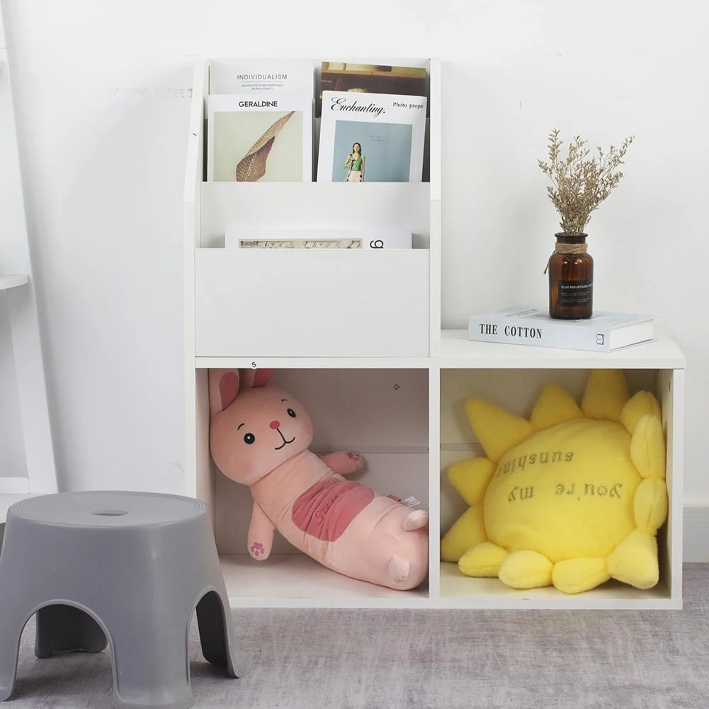 Libreria Cameretta Bambini Legno Scaffale 5 Ripiani Porta Giocattoli Libri Rivis - Image 5