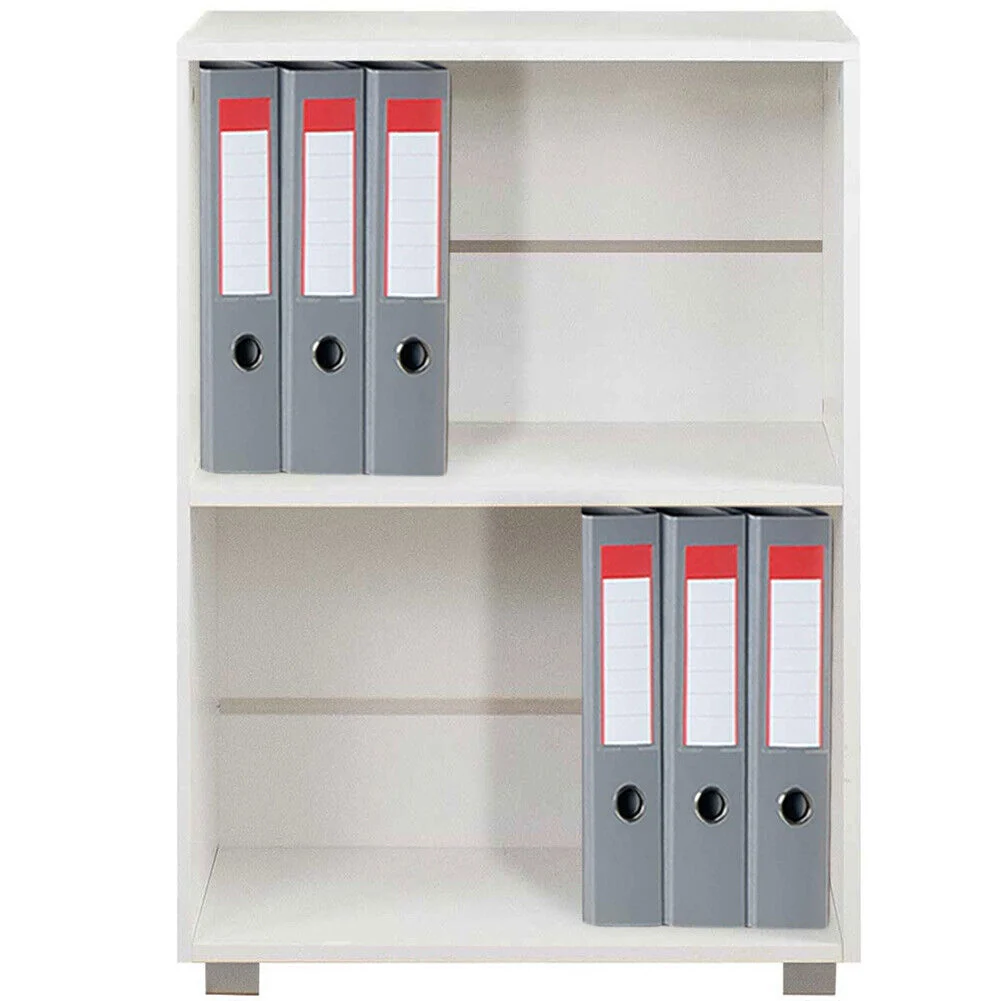 Libreria Mobiletto Scaffale 2 Ripiani Legno Nobilitato Bianco 60x31 H77cm Moderno - Image 3