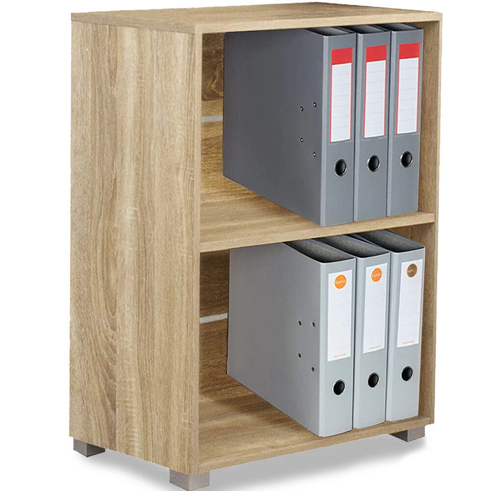 Libreria Mobiletto Scaffale 2 Ripiani Legno Nobilitato Naturale 60x31 H77cm Moderno - Image 7