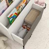Libreria per Bambini 3-8 Anni a 3 Ripiani con Cassetto Inferiore, in MDF, 62.5x30x70 cm, Grigio - Image 8