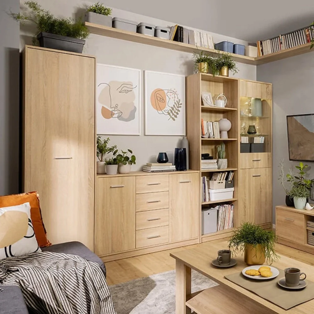 Libreria rovere 197x60x34 cm con 5 nicchie - Image 3