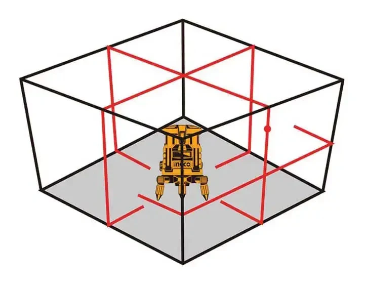 Livella Laser Autoregolabile Raggio Rosso, Precisione ±1.0mm a 5m - Image 3