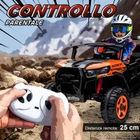 Macchina Elettrica per Bambini 3-8 Anni 24V a 2 Posti, Doppio Motore, Telecomando e Soft Start, Arancione - Image 5