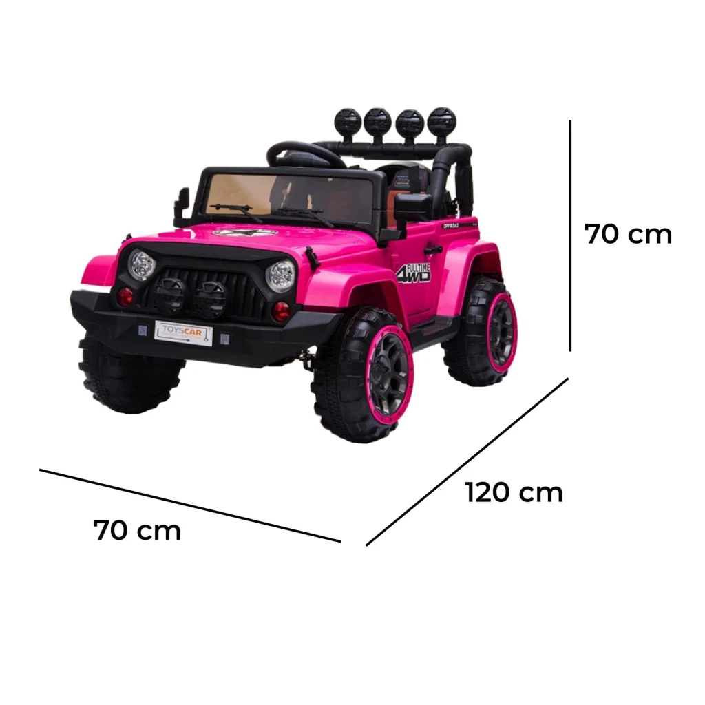 Macchina Elettrica per Bambini Fuoristrada Adventure 12V con Telecomando Fucsia - Image 5