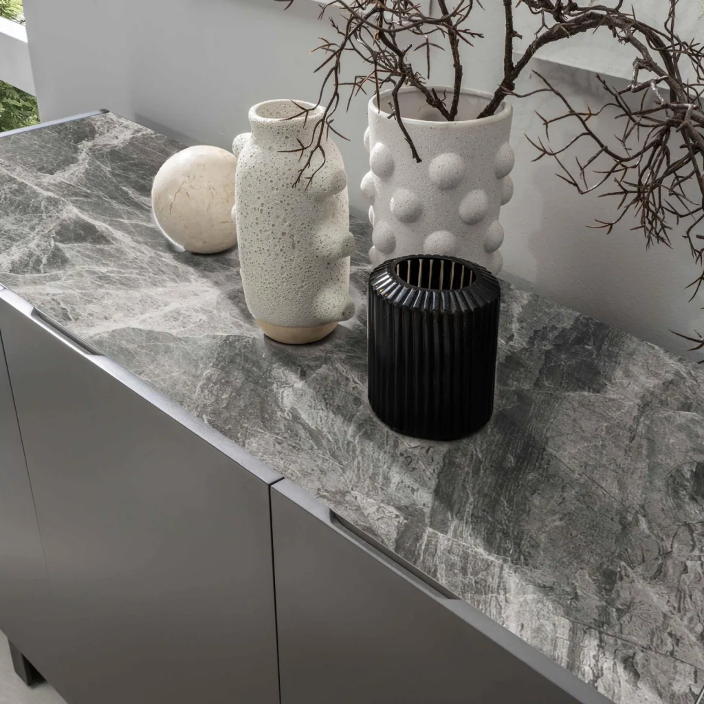 Madia 3 ante grigio-grigio scuro 45  cm x 150  cm H. 85  cm - Image 3