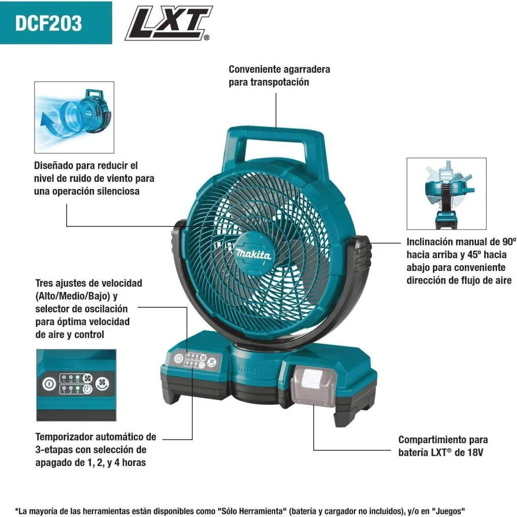 Makita Dcf203Z Ventilatore 14,4 - 18V - Ac (Batteria Non Inclusa) - Image 5