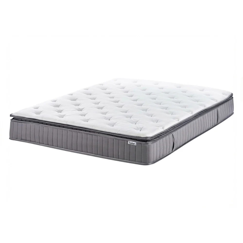 Materasso a molle insacchettate EU misura matrimoniale 140 x 200 cm con imbottitura in memory foam rinfrescante rivestimento rimovibile 3 piedi dura rigidità design moderno trapuntato