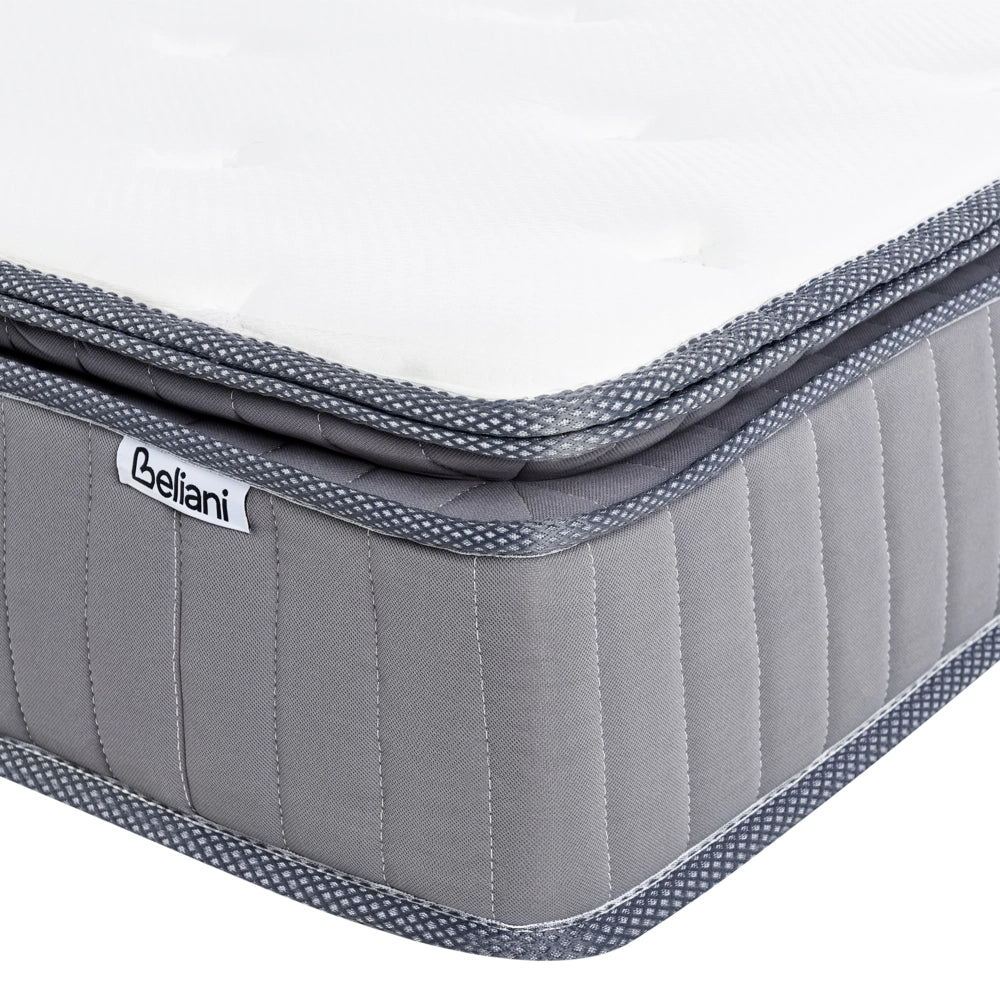 Materasso a molle insacchettate EU misura matrimoniale 140 x 200 cm con imbottitura in memory foam rinfrescante rivestimento rimovibile 3 piedi dura rigidità design moderno trapuntato - Image 8