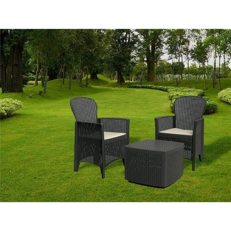 MAURY'S SALOTTINO ANTRACITE ALESSIA DA GIARDINO CON CUSCINI 3 PZ - Image 8