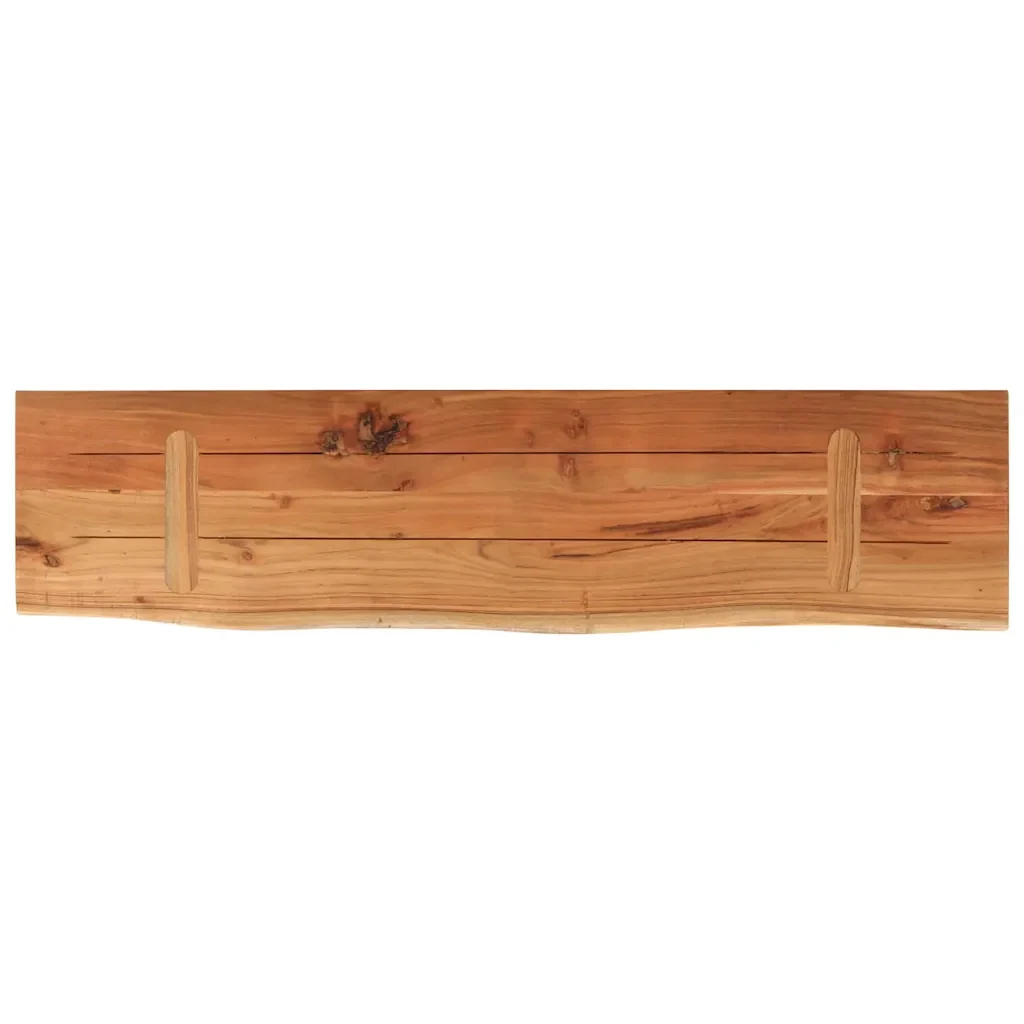Mensola a Muro 80x20x2,5cm Rettangolare Legno Acacia Bordi Vivi 370226 - Image 5