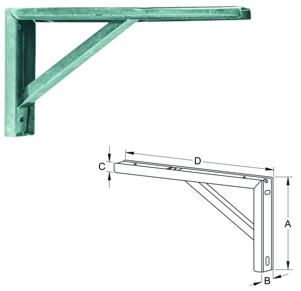 MENSOLE ZN PORTAPIANI ART.340 CM.50