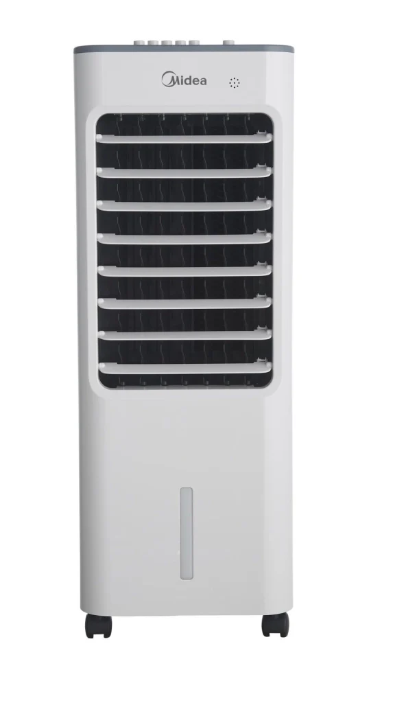 Midea AC100-18B Serie 3000 Raffrescatore evaporativo portatile per ambienti fino a 20 m² 3 velocita' oscillazione automatica e funzione Sleep 56-62 dB Bianco - Image 4