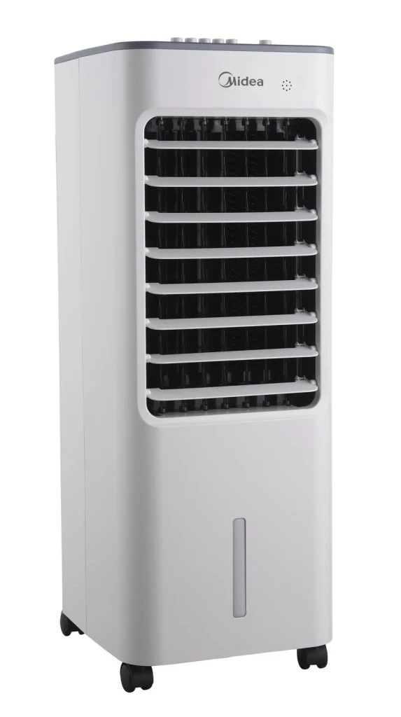 Midea AC100-18B Serie 3000 Raffrescatore evaporativo portatile per ambienti fino a 20 m² 3 velocita' oscillazione automatica e funzione Sleep 56-62 dB Bianco - Image 7