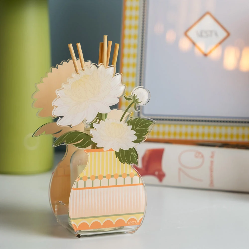 MINI PROFUMATORE DALIA IN CRISTALLO ACRILICO DECORATO CELESTE FRAGRANZA BY CHIARA FIRENZE ANIMA 50ML - Image 3