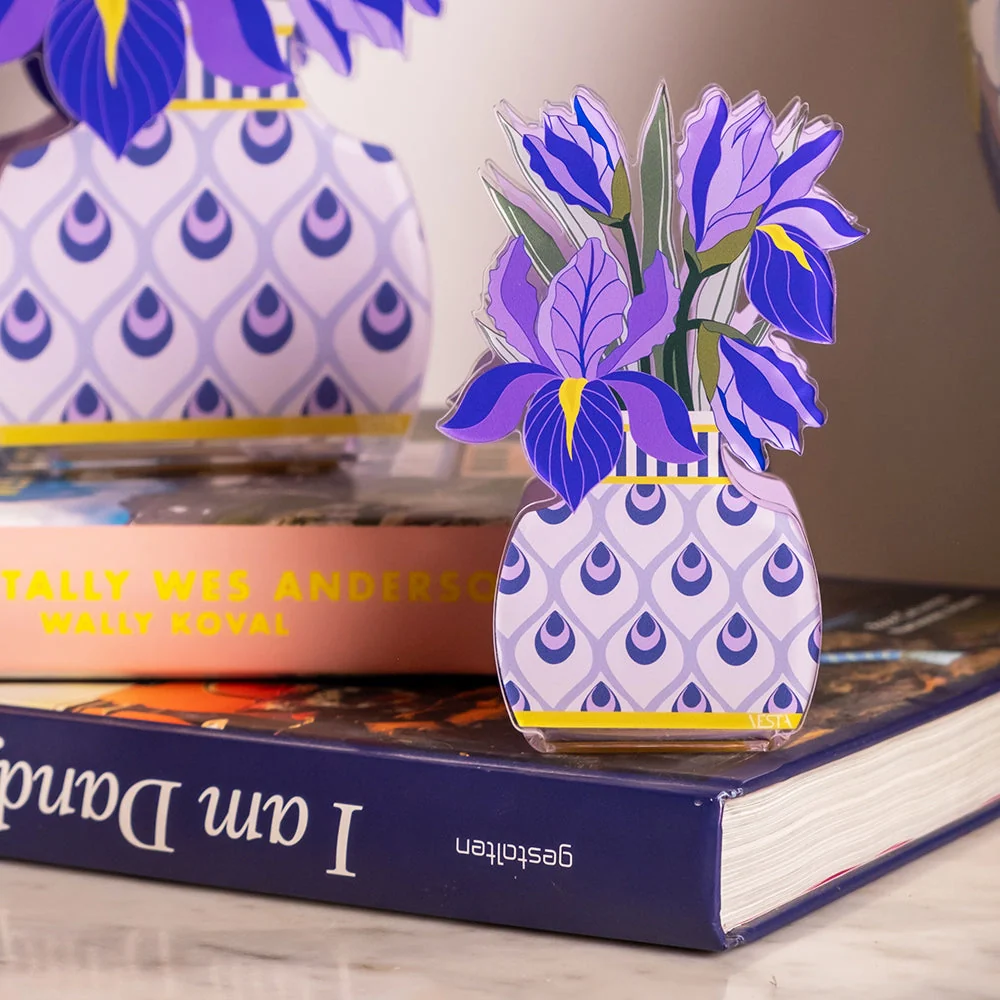 MINI PROFUMATORE IRIS  IN CRISTALLO ACRILICO DECORATO VIOLA FRAGRANZA BY CHIARA FIRENZE ANIMA 50ML - Image 2