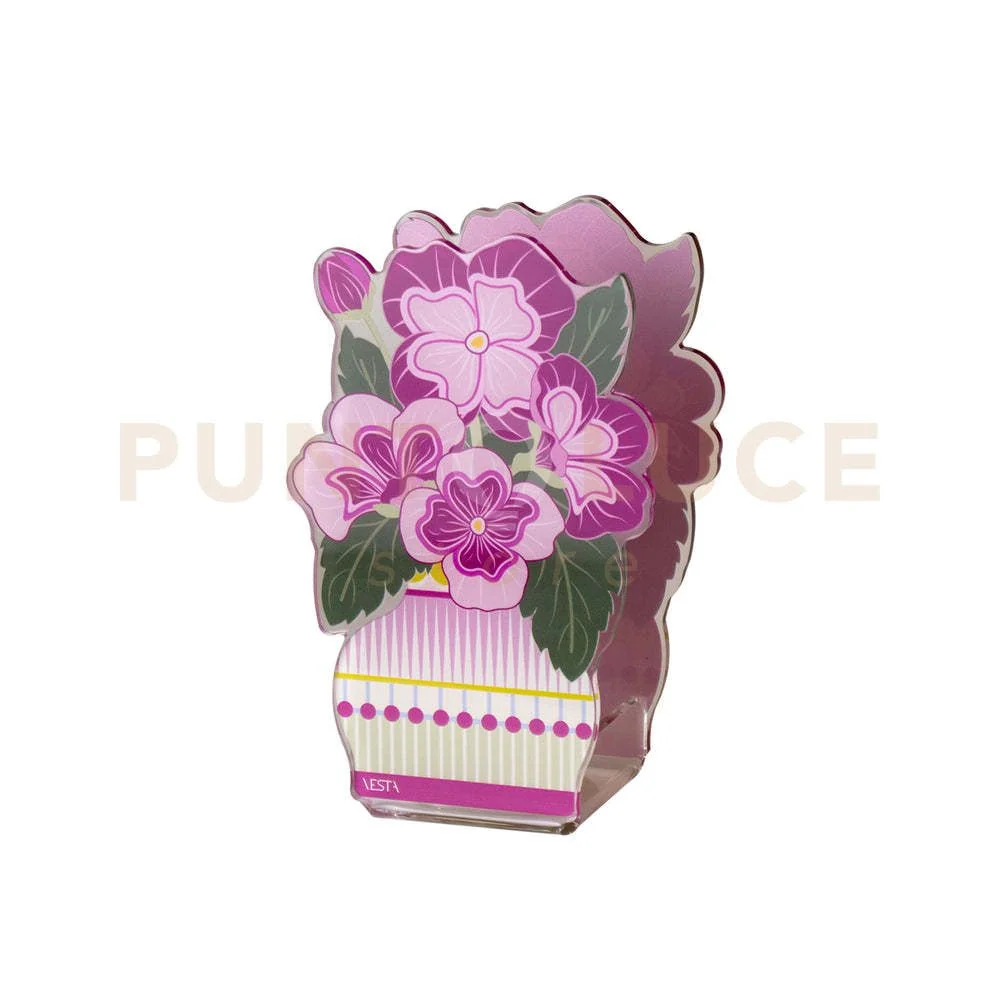 MINI PROFUMATORE PRIMULA  IN CRISTALLO ACRILICO DECORATO FUXIA FRAGRANZA BY CHIARA FIRENZE ANIMA 50ML