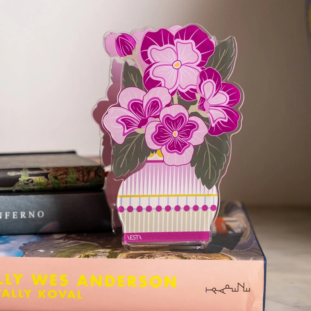 MINI PROFUMATORE PRIMULA  IN CRISTALLO ACRILICO DECORATO FUXIA FRAGRANZA BY CHIARA FIRENZE ANIMA 50ML - Image 2