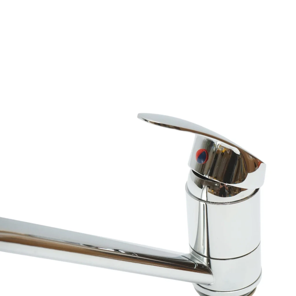 Miscelatore lavello cucina con bocca mobile 22cm, leva singola, cartuccia in ceramica, cromo lucido - Image 5