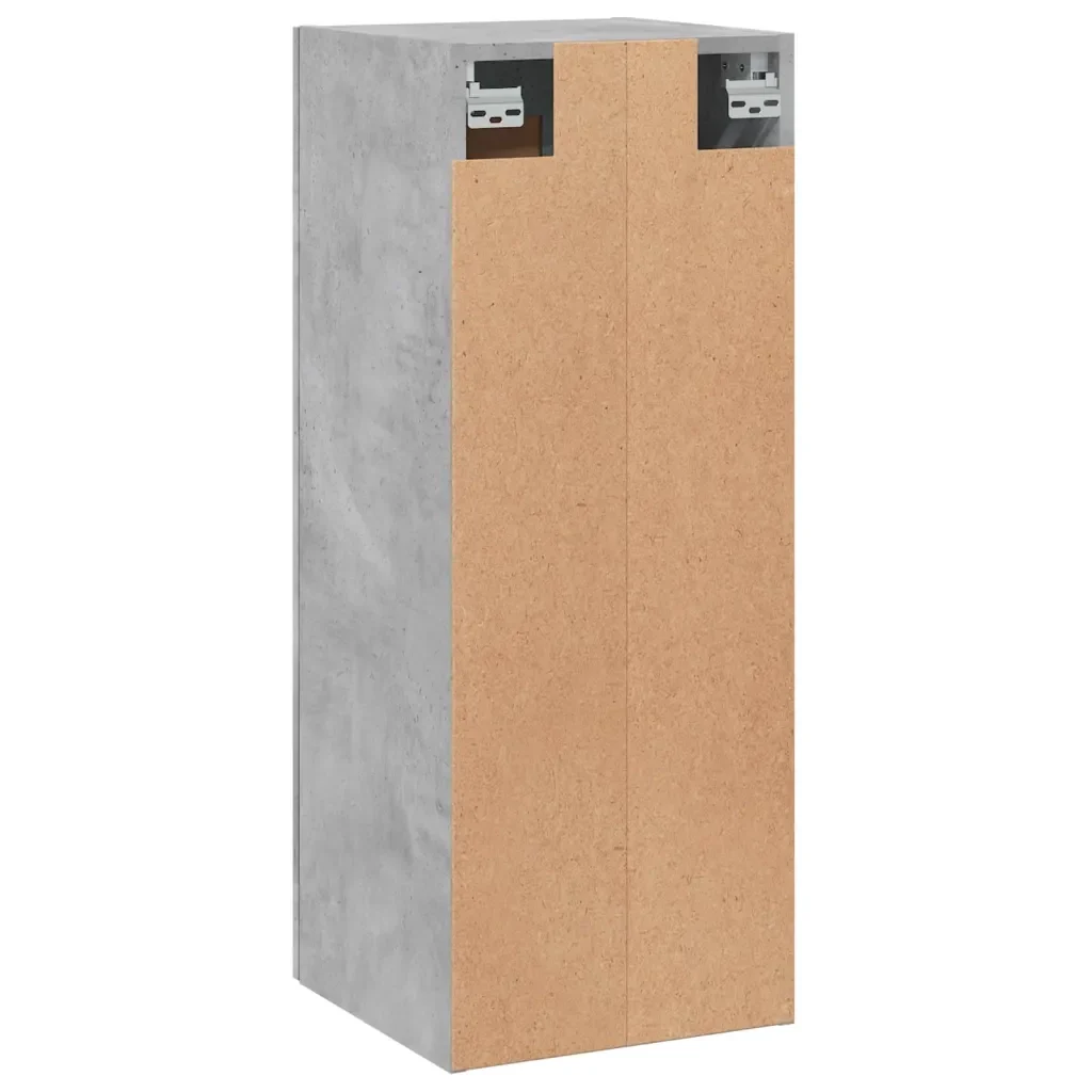 Mobile a Parete Grigio Cemento 34,5x34x90 cm Legno Multistrato 830504 - Image 9