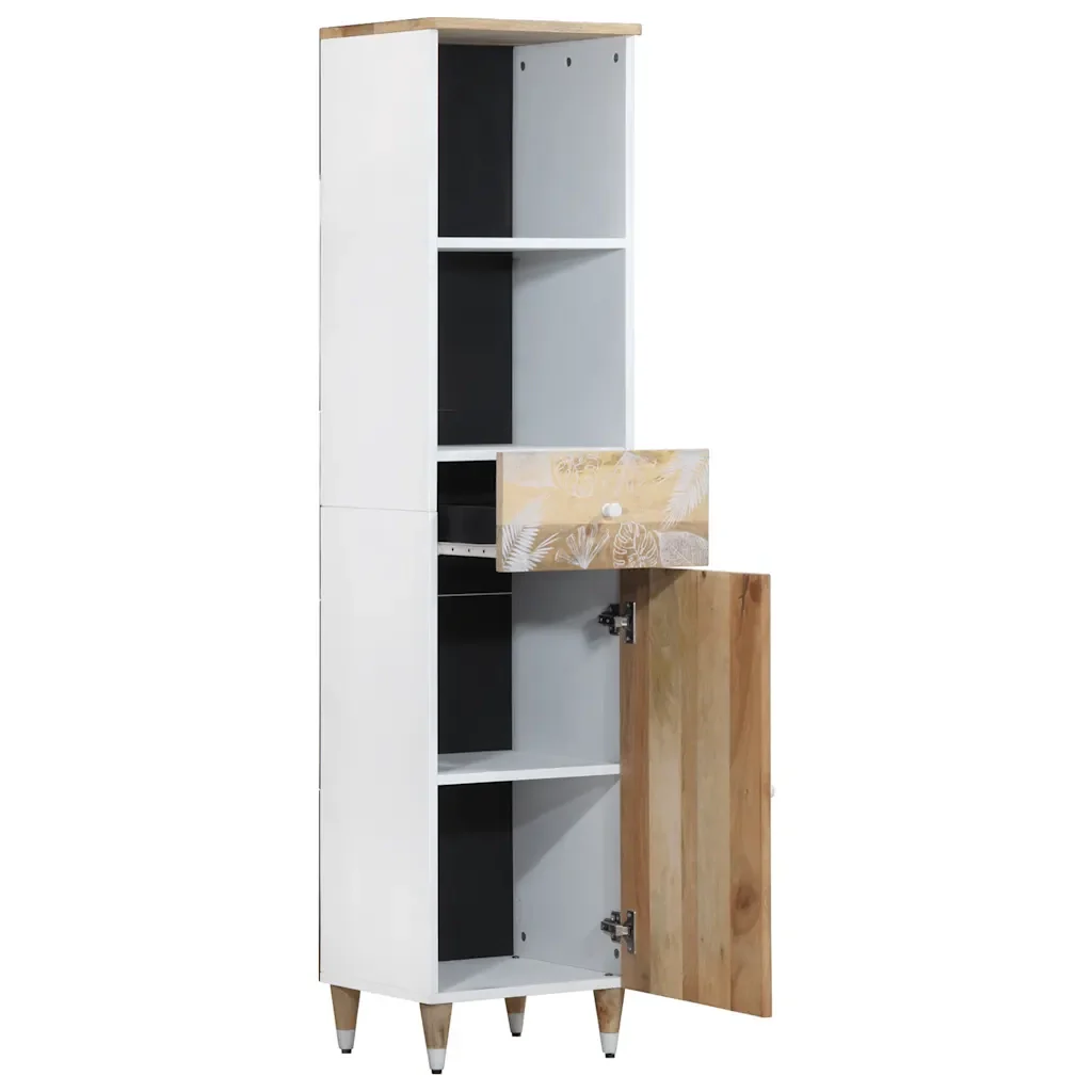 Mobile da Bagno 38x33,5x160 cm in Legno Massello di Mango 4018686 - Image 2